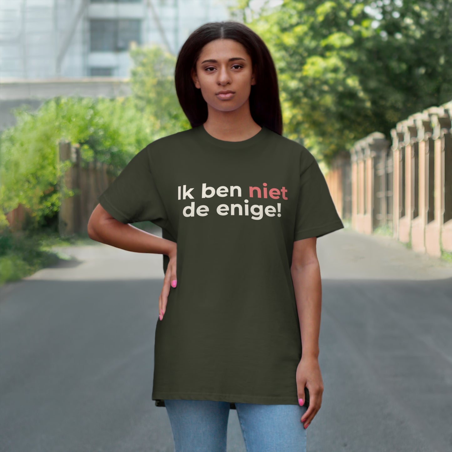 Uniseks T-Shirt - 'Ik ben niet de enige'