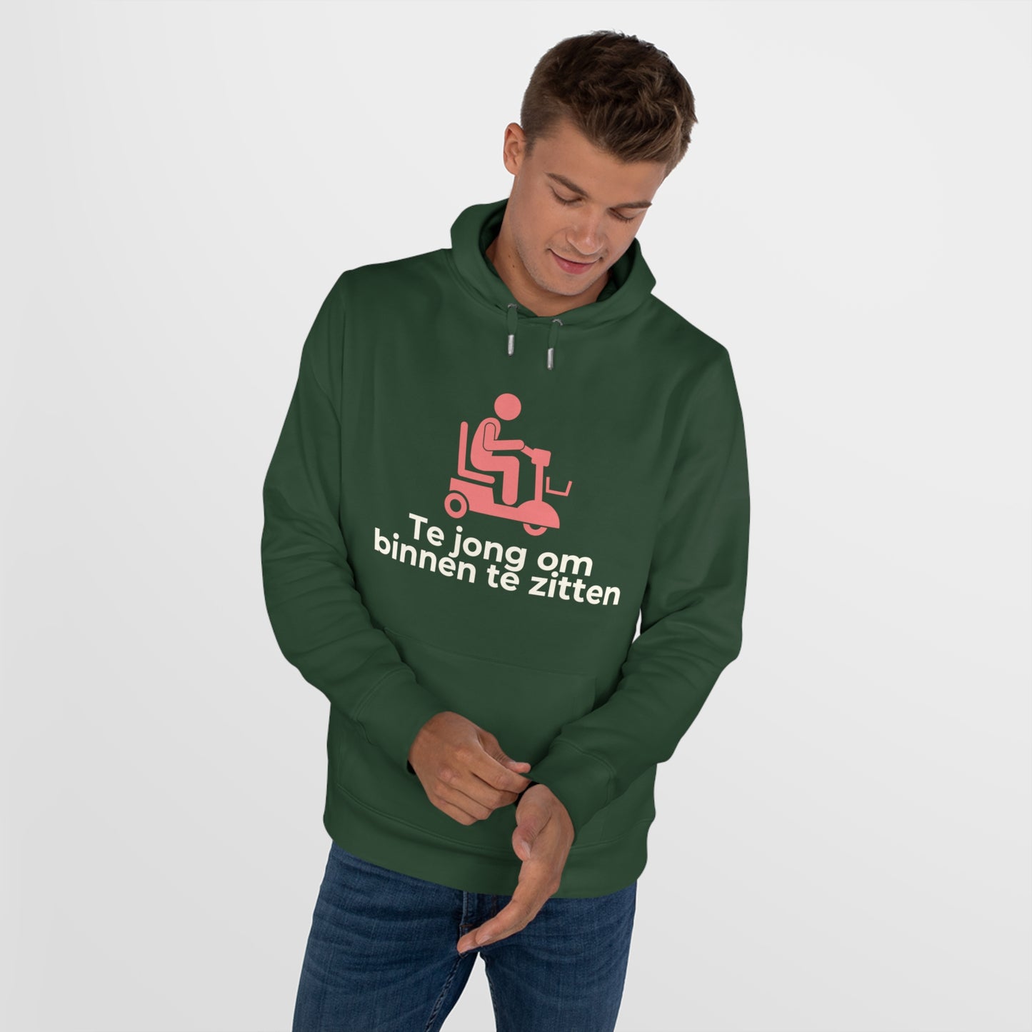 Hoodie - Te jong om binnen te zitten