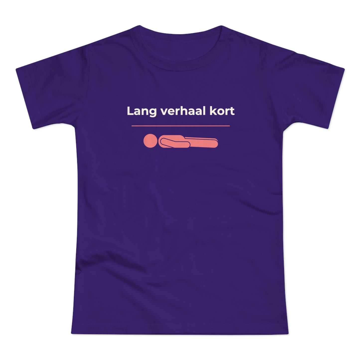 Dames T-shirt - Lang verhaal kort