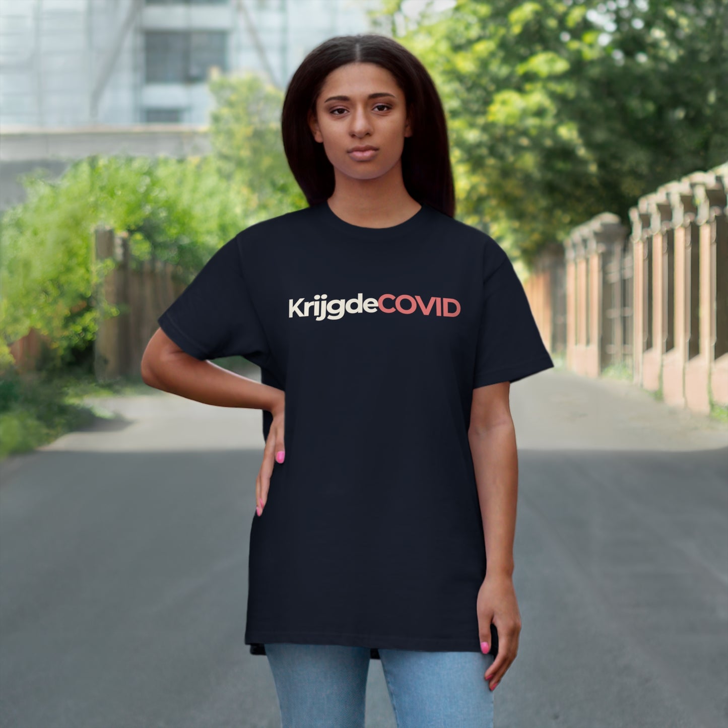 Uniseks T-Shirt - 'KrijgdeCOVID'