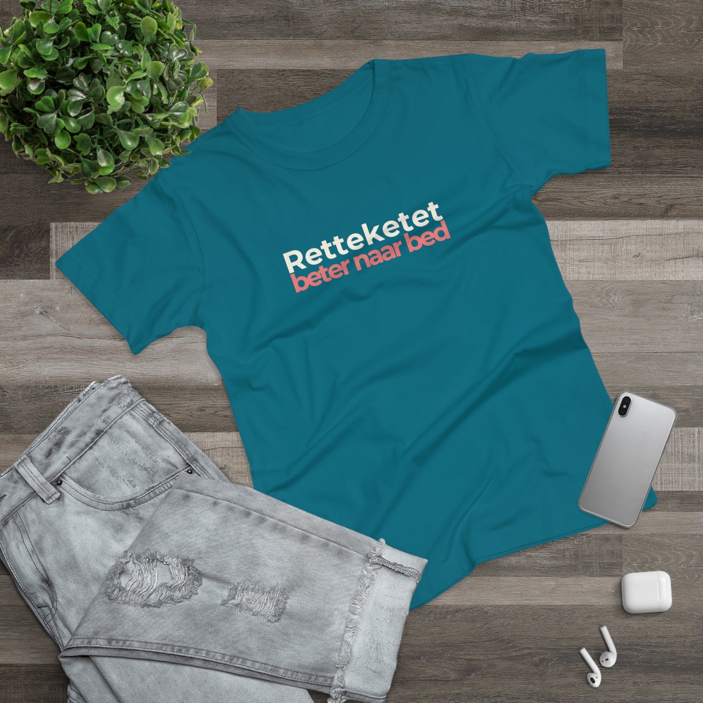 Dames T-shirt - Retteketet beter naar bed