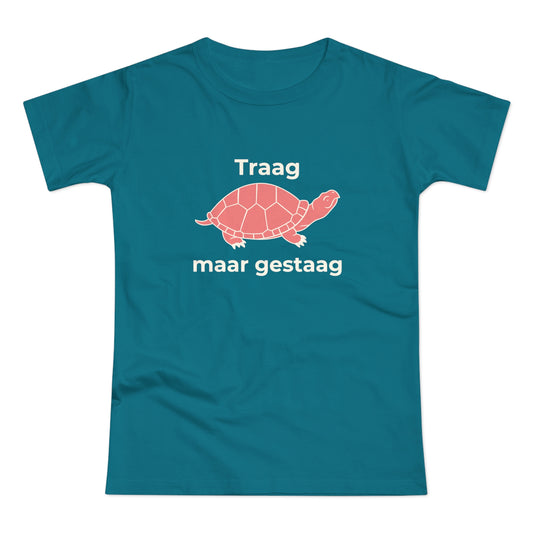 Dames T-shirt - Traag maar gestaag