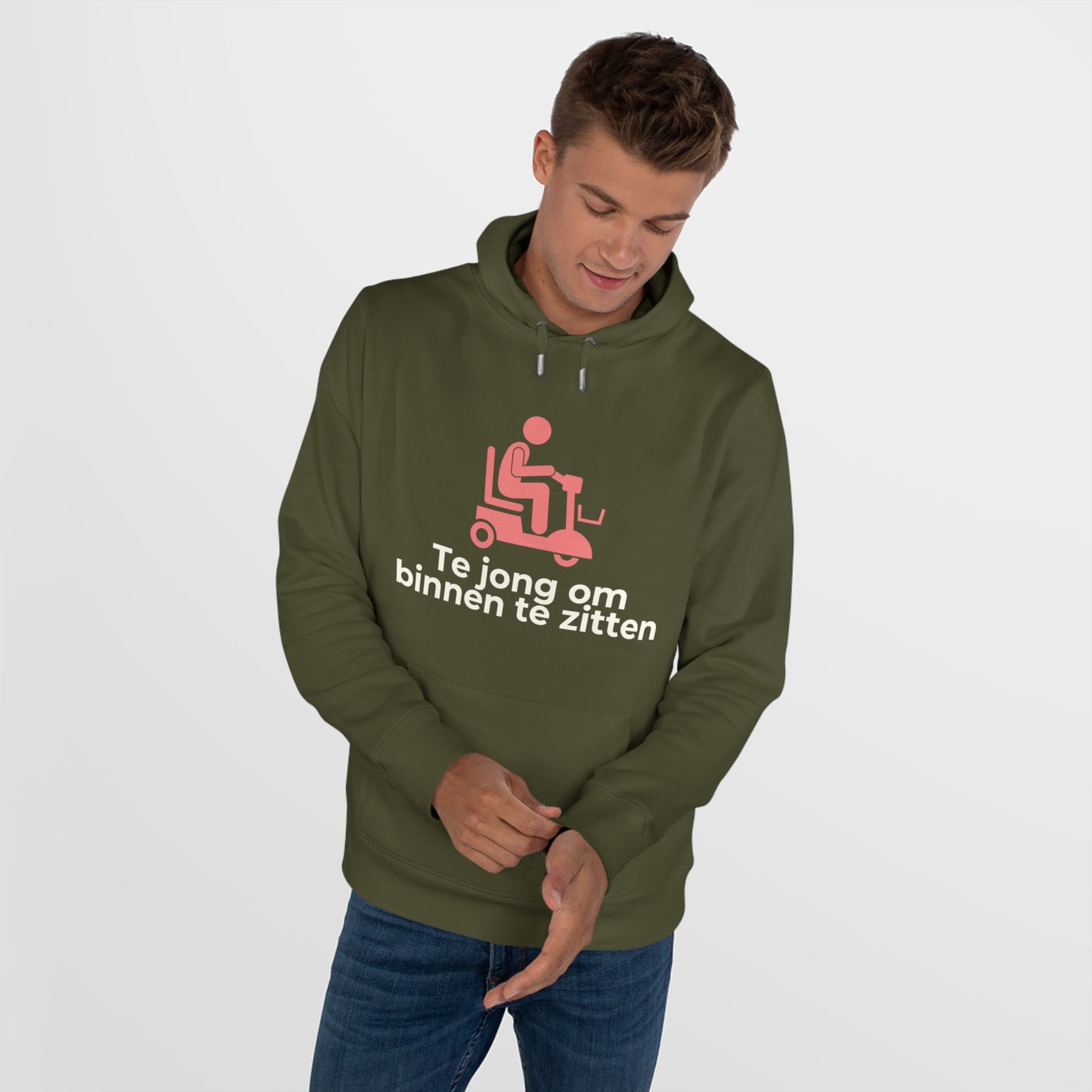 Hoodie - Te jong om binnen te zitten
